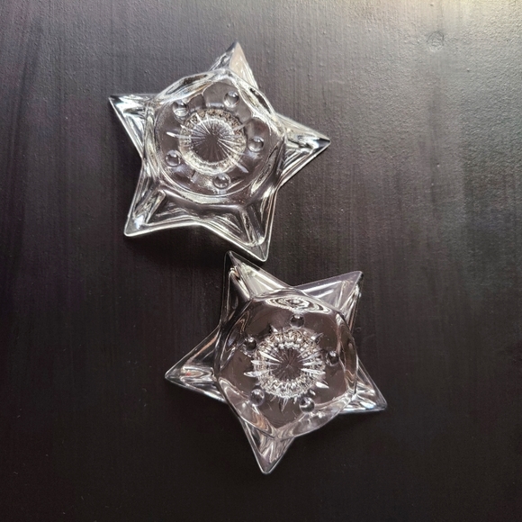 Pair of Star Shaped Candlestick Holders - Picture 2 of 8